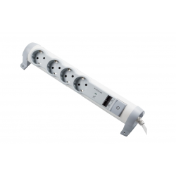 Multiprise multimédia 4 prises 2P+TT 16A et 2...