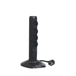 Rallonge multiprises avec chargeur USB - Avec...