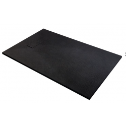 Receveur de douche extra-plat noir effet pierre...