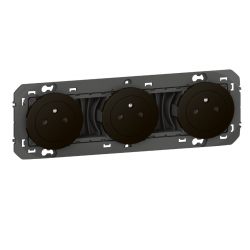 Triple prise de courant 2P+T Surface dooxie 16A...