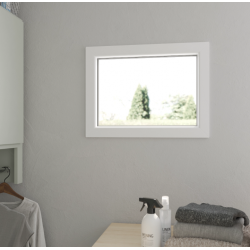 Fenêtre Fixe PVC Brico Essentiel blanc H.45 x...