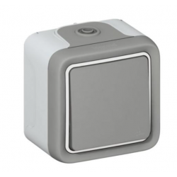 Legrand - Poussoir Plexo apparent - Gris