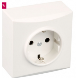 Prises 2P+T Schuko Blanche