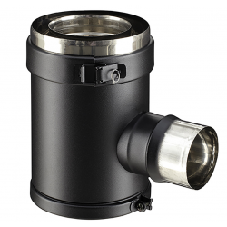 Té pour raccordement POUJOULAT Diam.150 mm noir