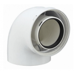 Coude 90° DUALIS EP, diamètre 60 / 100 mm,...